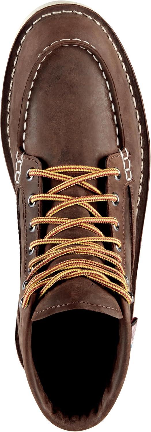 imageDanner 6 Bull Run Moc Toe Work Boots for Women Durable FullGrain Leather with Non Slip Wedge Outsole and 3Density Cushion Footbed EH ResistantBrown Goretex