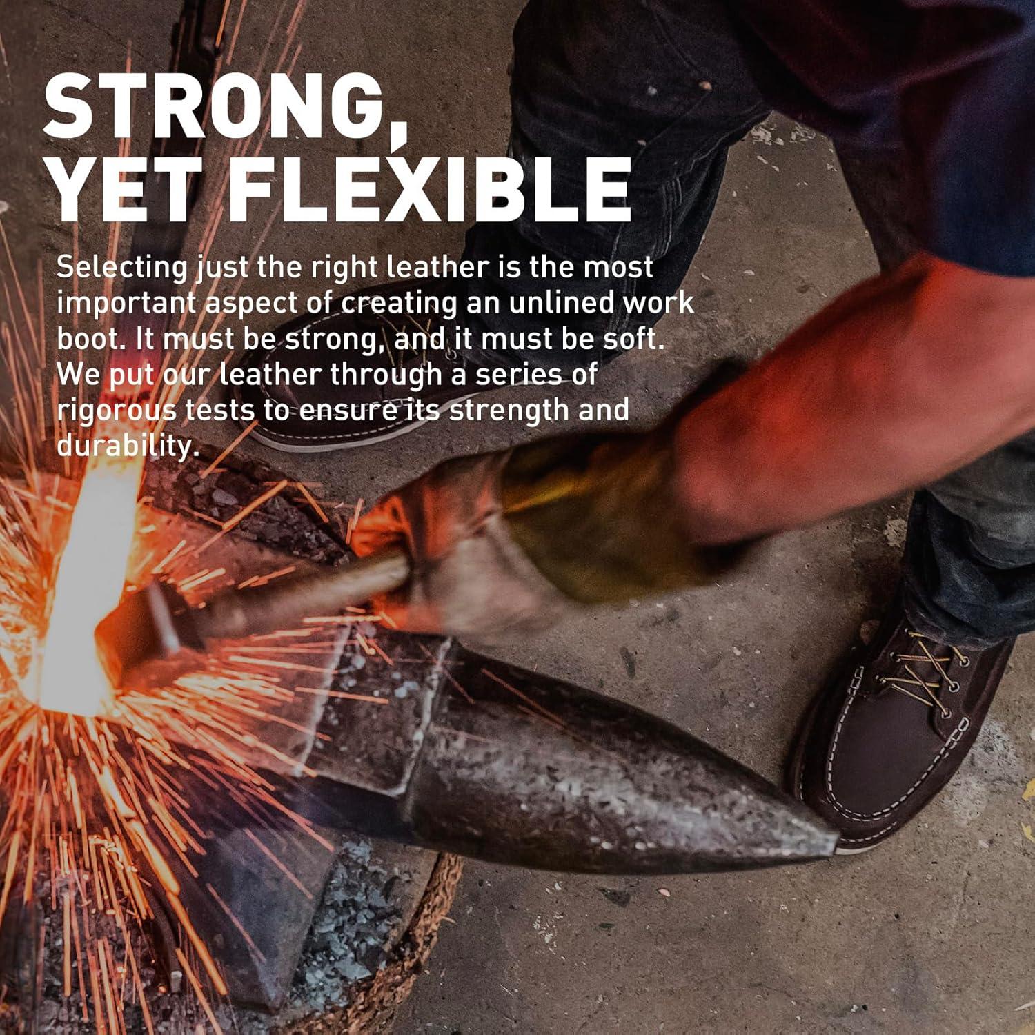 imageDanner 6 Bull Run Steel Toe Work Boots for Men Oiled FullGrain Leather with Non Slip Wedge Outsole and 3Density Cushion Footbed EH ResistantBrown