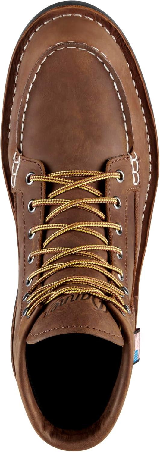 imageDanner 6 Bull Run Steel Toe Work Boots for Men Oiled FullGrain Leather with Non Slip Wedge Outsole and 3Density Cushion Footbed EH ResistantTobacco Goretex