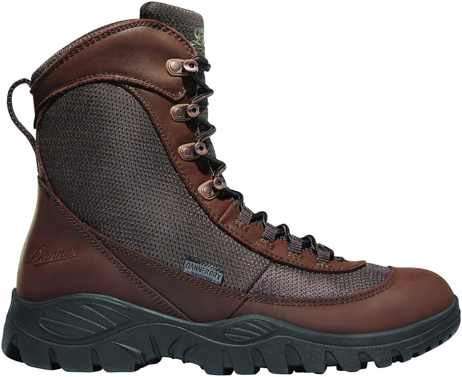 imageDanner Element 8 Hunting Boots for Men Waterproof FullGrain Leather ampamp 900D Nylon with Breathable Lining Cushion Midsole and Traction OutsoleBrown