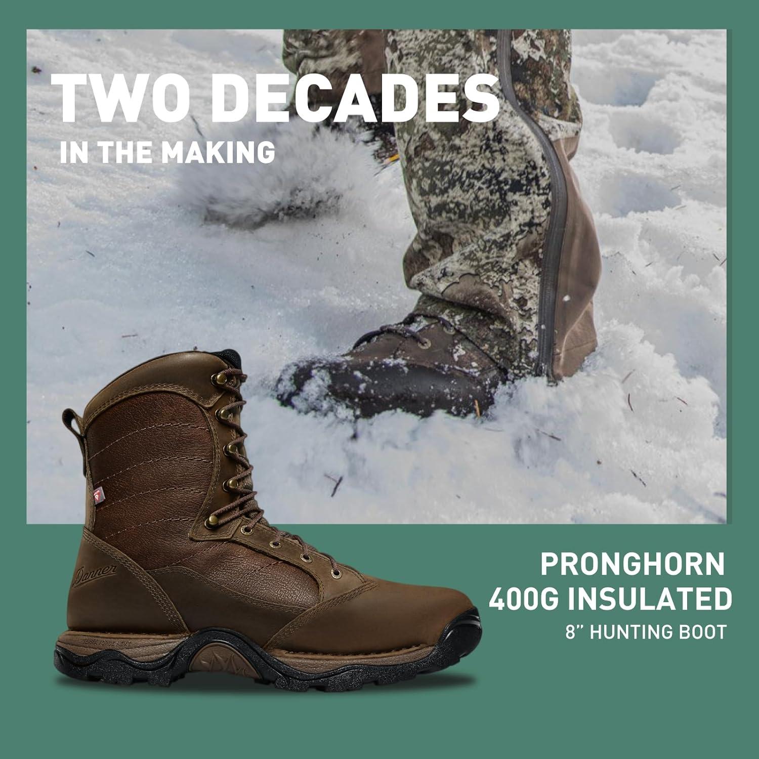 imageDanner Mens Pronghorn 8quot 400G GoreTex Hunting BootBrown