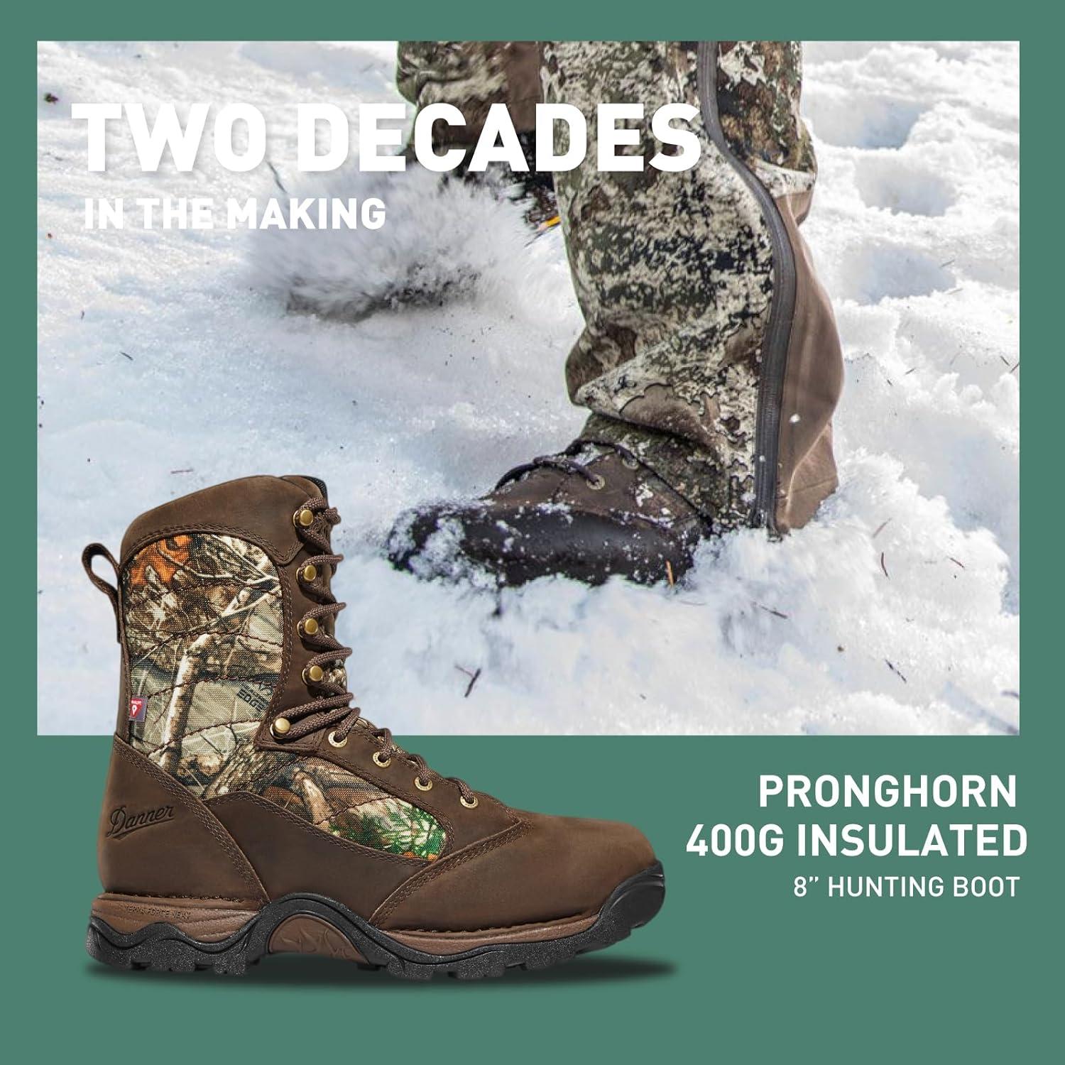 imageDanner Mens Pronghorn 8quot 400G GoreTex Hunting BootRealtree Edge