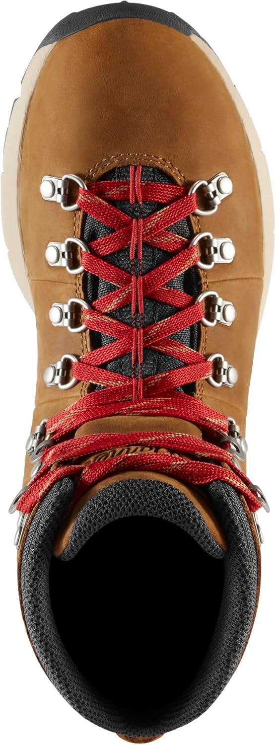 imageDanner Mountain 600 Hiking Boots for Women Waterproof Durable Suede Upper Breathable Lining TripleDensity Footbed ampamp Vibram Traction OutsoleGrizzly BrownRhodo Red New