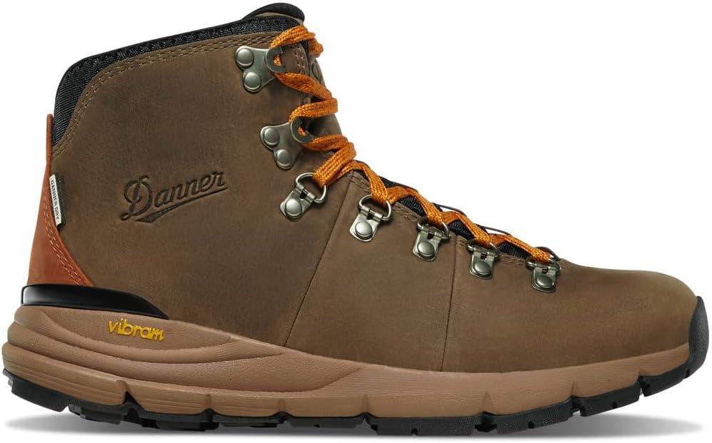 imageDanner Mountain 600 Waterproof Hiking Boots for Men Lightweight Durable Upper with Breathable Lining ShockAbsorbing Footbed ampamp Traction OutsoleChocolate ChipGolden Oak
