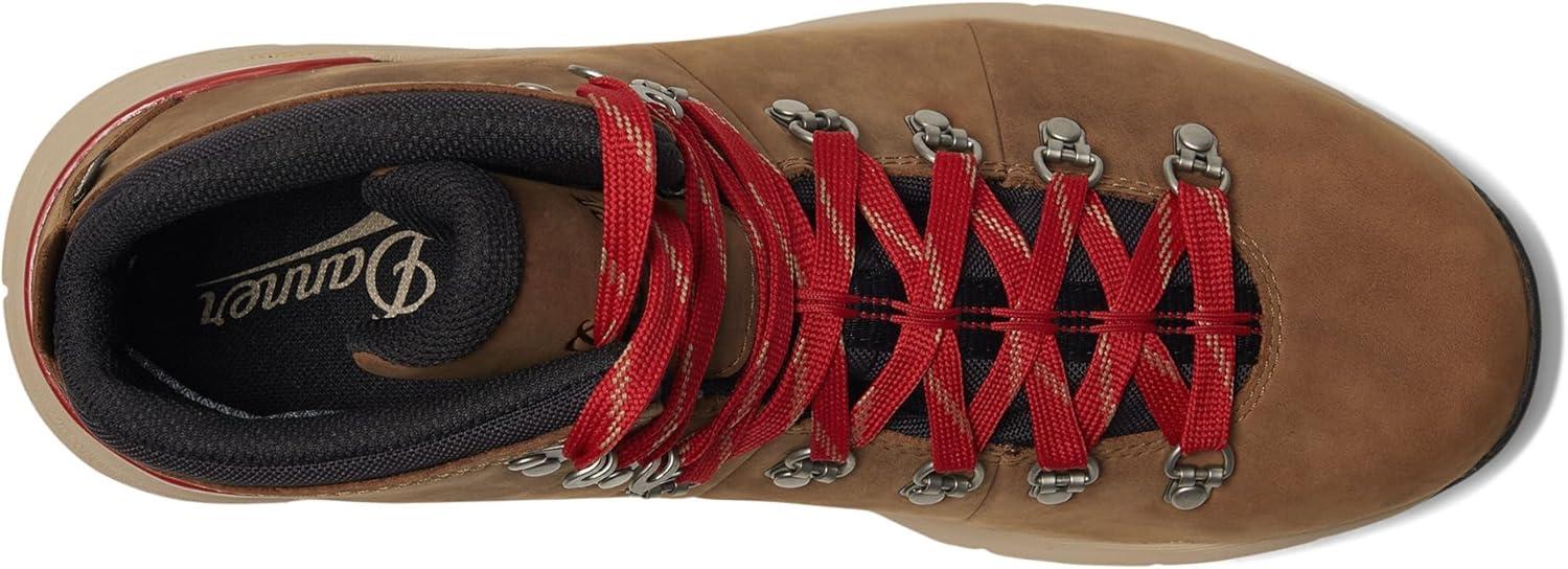 imageDanner Mountain 600 Waterproof Hiking Boots for Men Lightweight Durable Upper with Breathable Lining ShockAbsorbing Footbed ampamp Traction OutsoleGrizzly BrownRhodo Red New