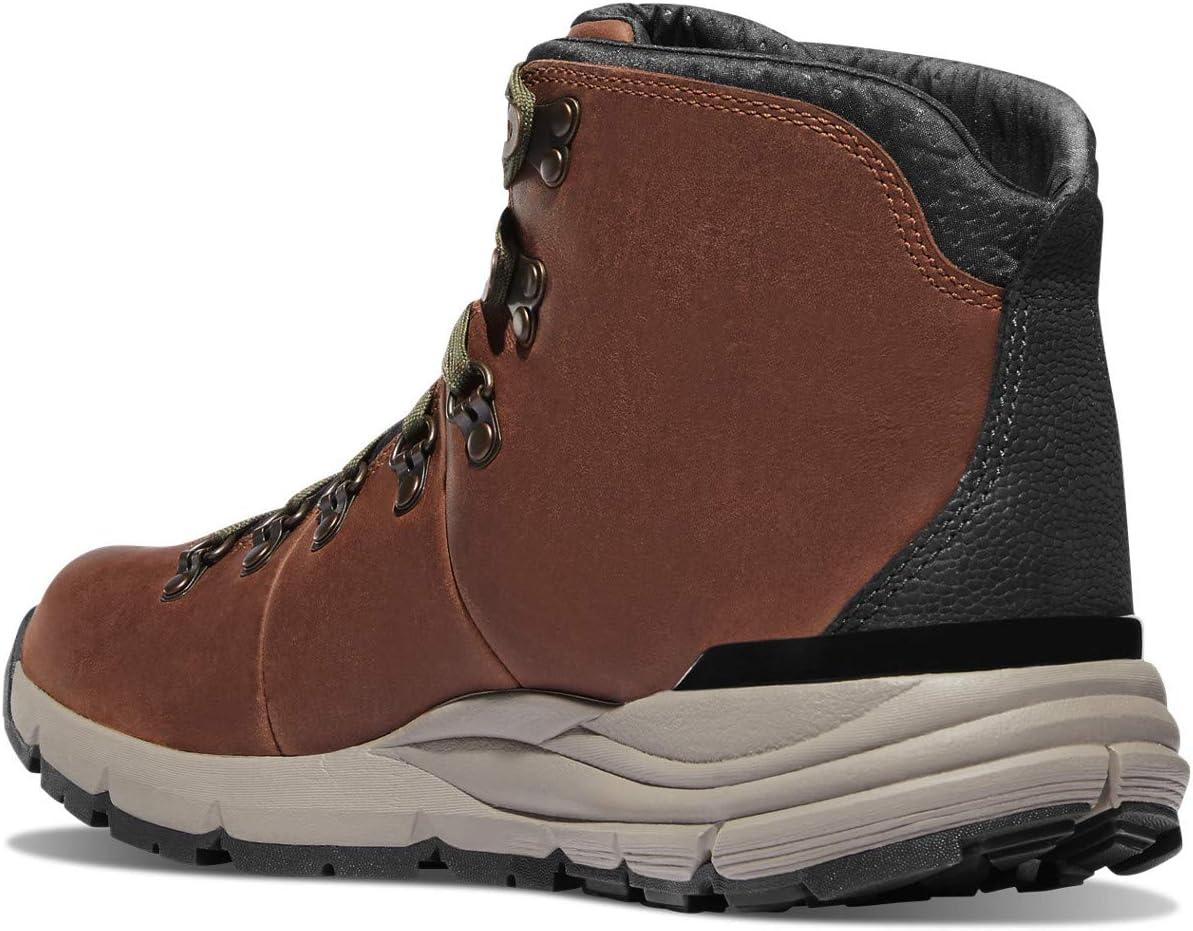 imageDanner Mountain 600 Waterproof Hiking Boots for Men Lightweight Durable Upper with Breathable Lining ShockAbsorbing Footbed ampamp Traction OutsoleWalnutGreenfull Grain