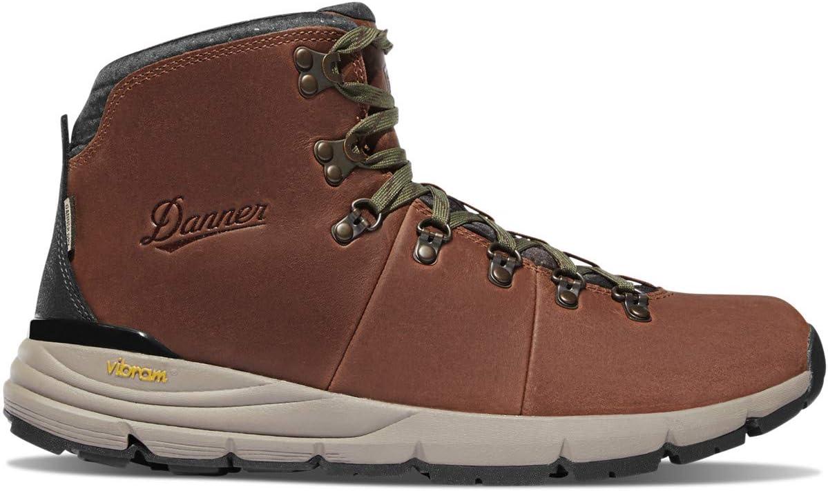 imageDanner Mountain 600 Waterproof Hiking Boots for Men Lightweight Durable Upper with Breathable Lining ShockAbsorbing Footbed ampamp Traction OutsoleWalnutGreenfull Grain