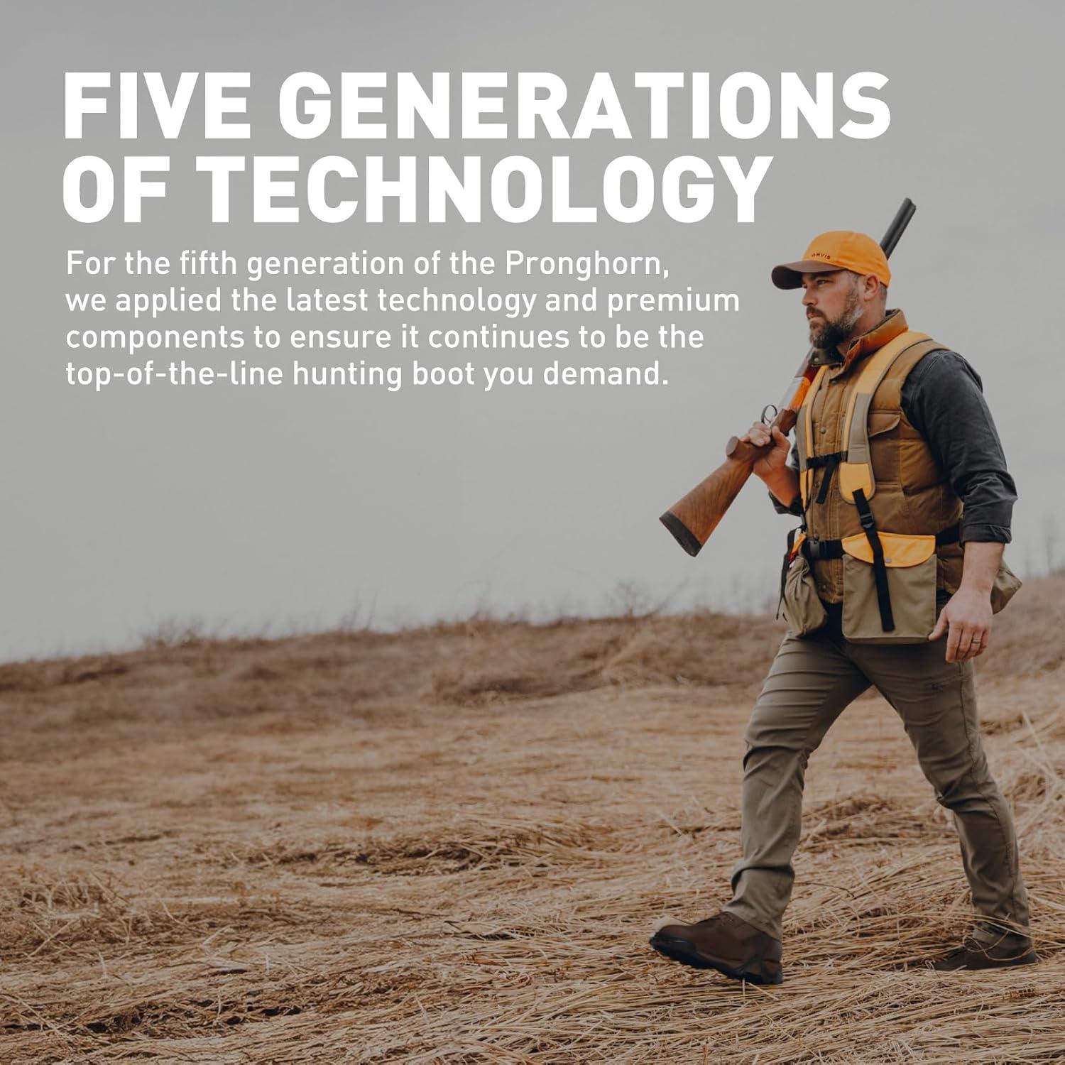 imageDanner Pronghorn 8 Hunting Boots for Men Waterproof GoreTex and FullGrain Leather Cushion Midsole Torsion Shank and Vibram Traction OutsoleBrown