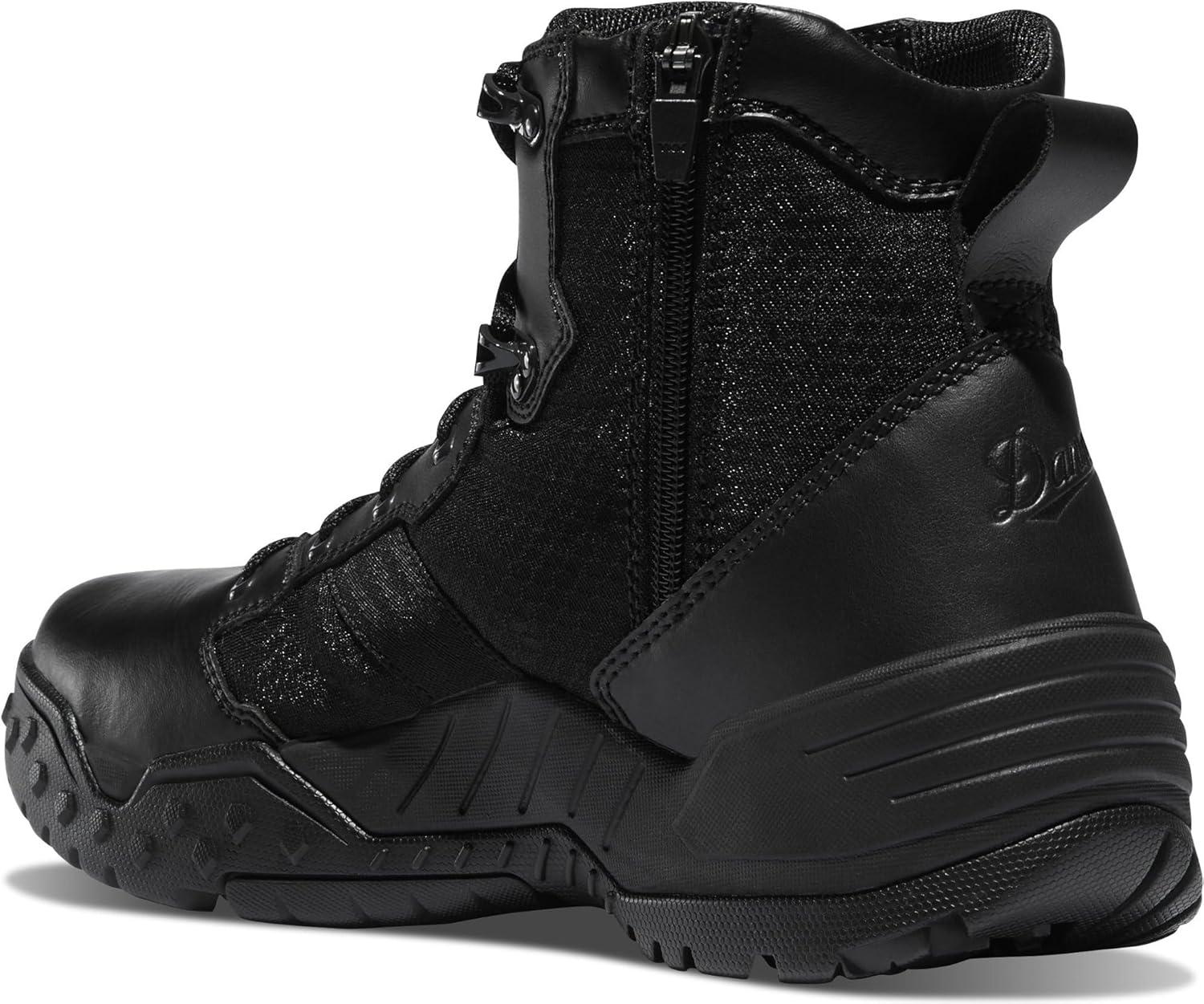 imageDanner Scorch 6 SideZip Tactical Boots for Men Breathable Lightweight Leather and Textile with ShockAbsorbing Midsole and Traction OutsoleBlack