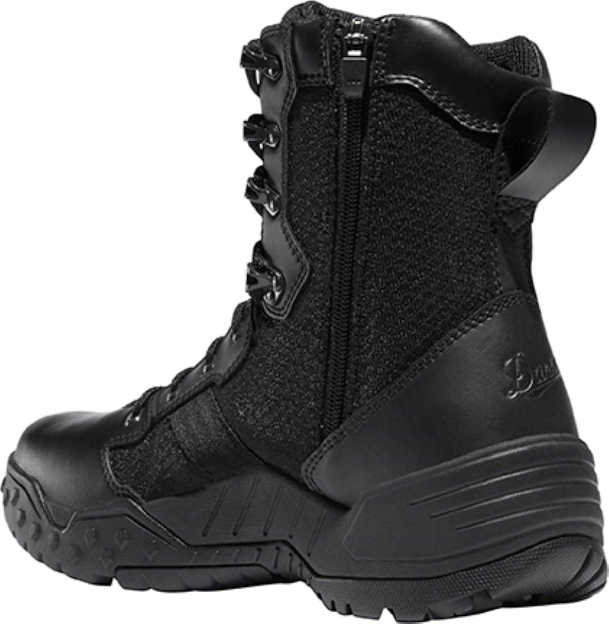 imageDanner Scorch 8quot SideZip Tactical Boots for Men Leather and Textile with Breathable Mesh Lining Comfort Footbed and Traction OutsoleBlack