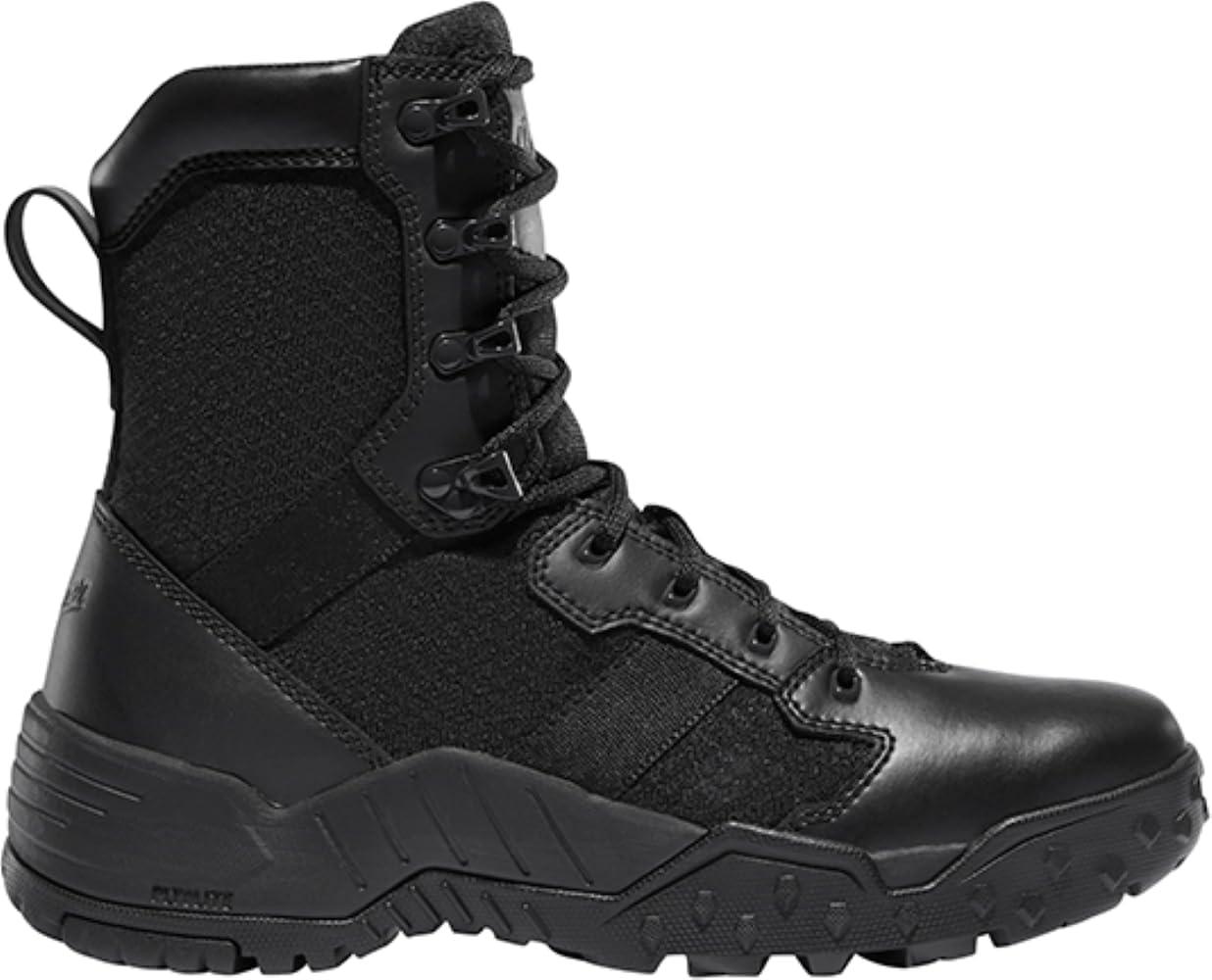 imageDanner Scorch 8quot SideZip Tactical Boots for Men Leather and Textile with Breathable Mesh Lining Comfort Footbed and Traction OutsoleBlack