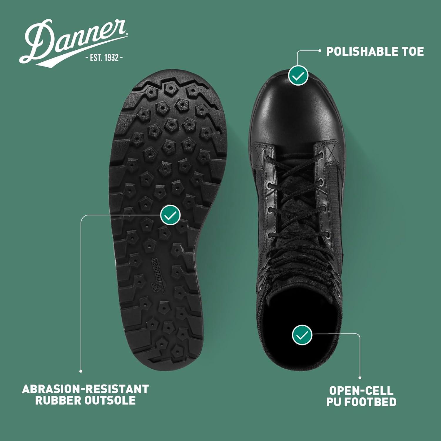 imageDanner Tachyon 8quot BootPolishable Black Hot