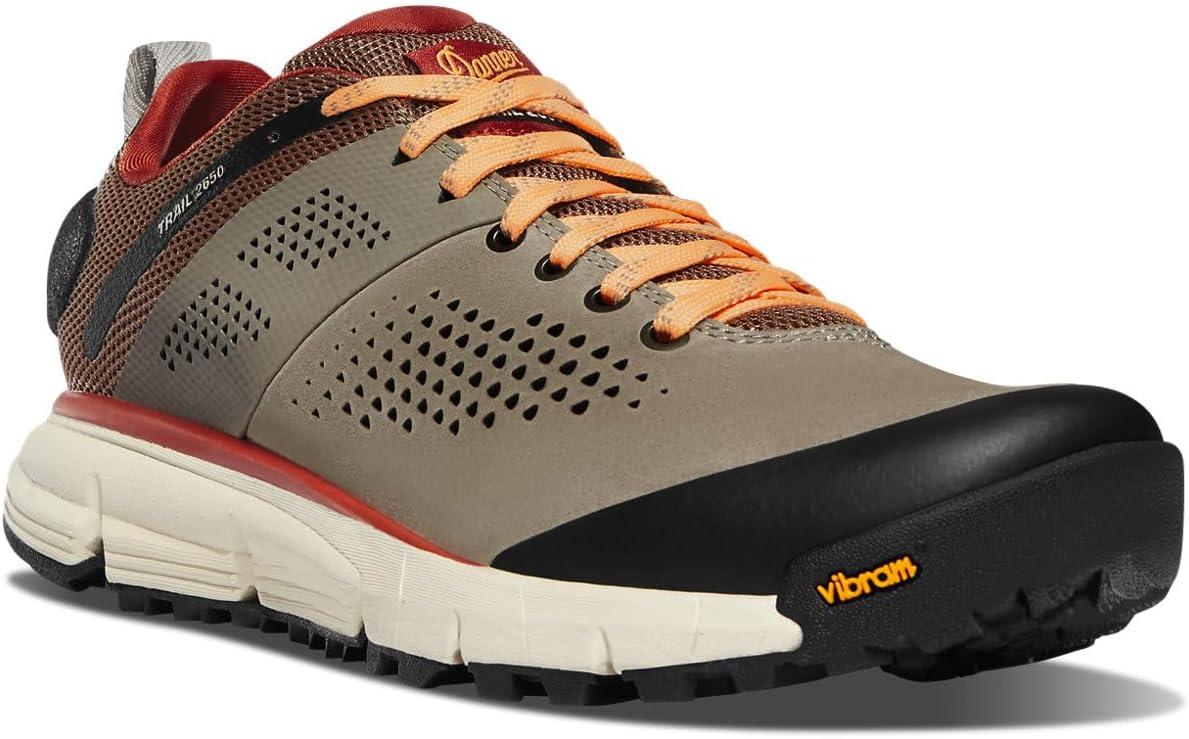 imageDanner Trail 2650 3 Hiking Shoes for Women Durable Suede ampamp Textile Upper with Breathable Mesh Lining Ortholite Footbed ampamp Vibram Traction OutsoleDesert TaupePicante