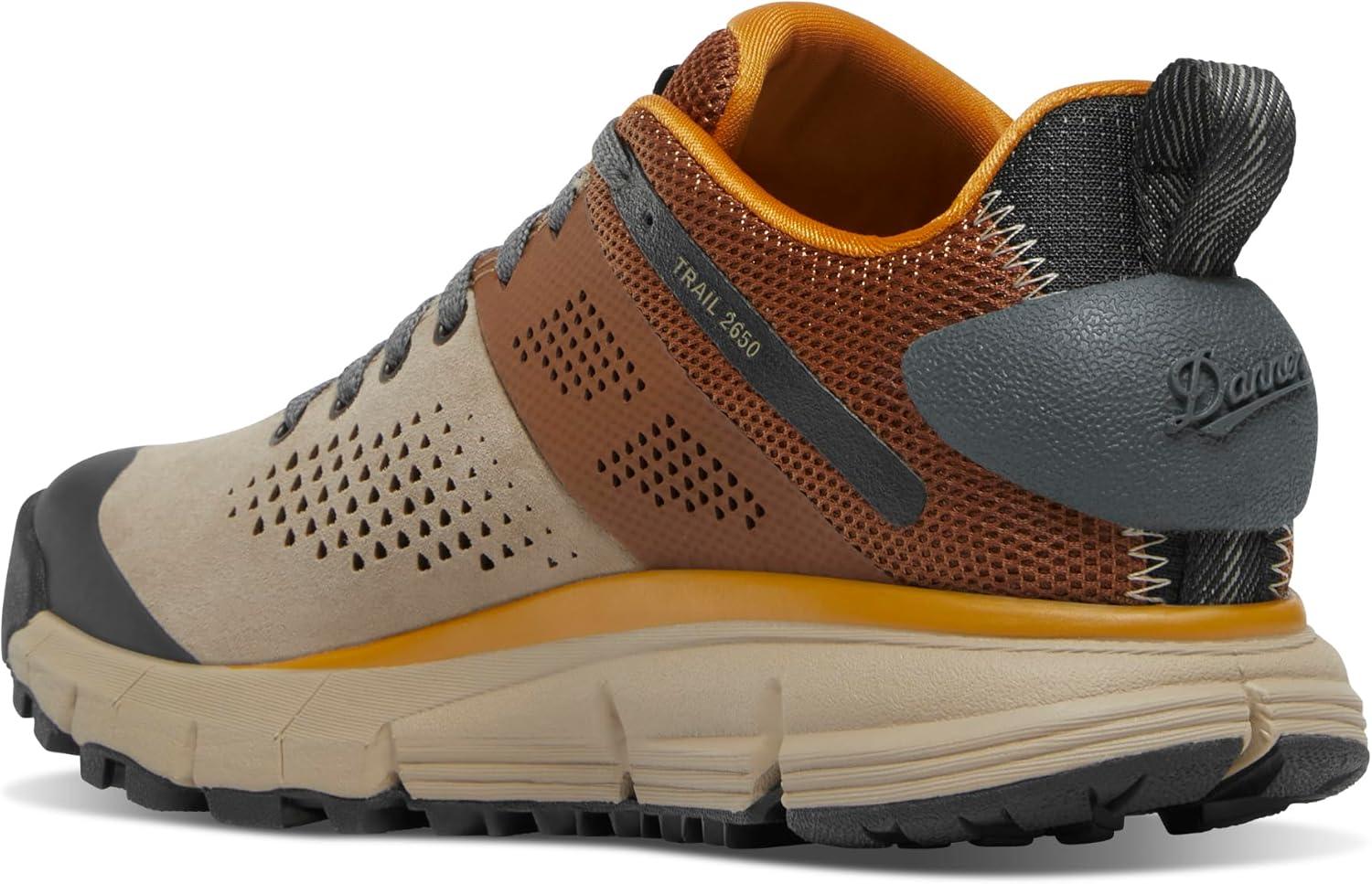 imageDanner Trail 2650 3 Hiking Shoes for Women Durable Suede ampamp Textile Upper with Breathable Mesh Lining Ortholite Footbed ampamp Vibram Traction OutsoleTimber WolfBone Brown