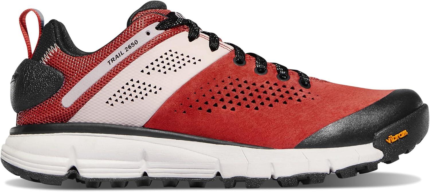 imageDanner Trail 2650 3 Hiking Shoes for Women Durable Suede ampamp Textile Upper with Breathable Mesh Lining Ortholite Footbed ampamp Vibram Traction OutsoleHot Sauce