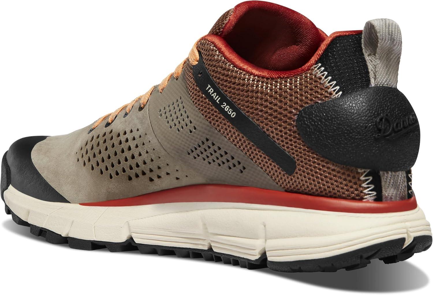 imageDanner Trail 2650 3 Hiking Shoes for Women Durable Suede ampamp Textile Upper with Breathable Mesh Lining Ortholite Footbed ampamp Vibram Traction OutsoleDesert TaupePicante