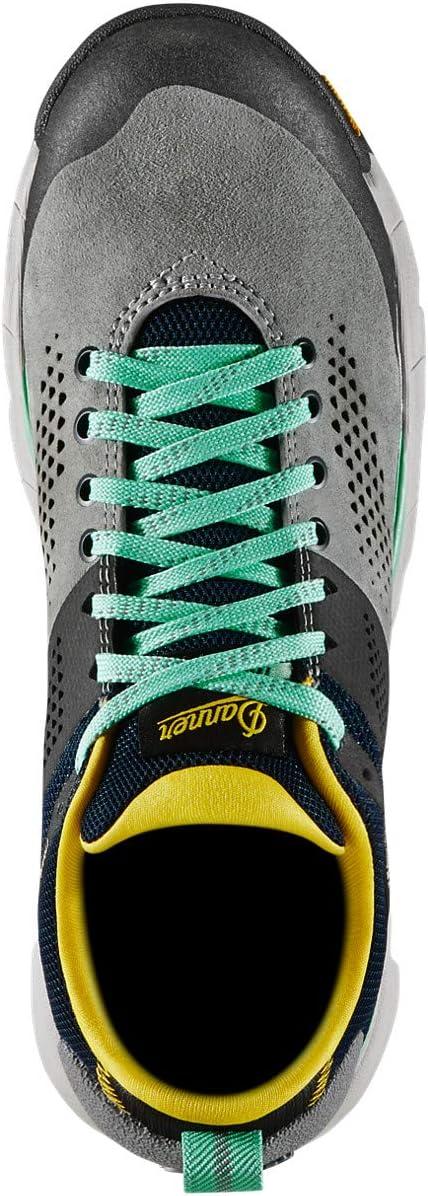 imageDanner Trail 2650 3 Hiking Shoes for Women Durable Suede ampamp Textile Upper with Breathable Mesh Lining Ortholite Footbed ampamp Vibram Traction OutsoleGrayBlueSpectra Yellow