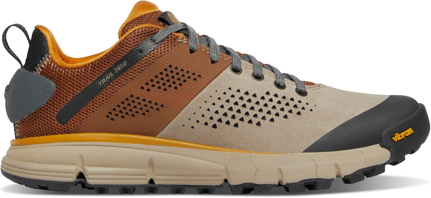 imageDanner Trail 2650 3 Hiking Shoes for Women Durable Suede ampamp Textile Upper with Breathable Mesh Lining Ortholite Footbed ampamp Vibram Traction OutsoleTimber WolfBone Brown
