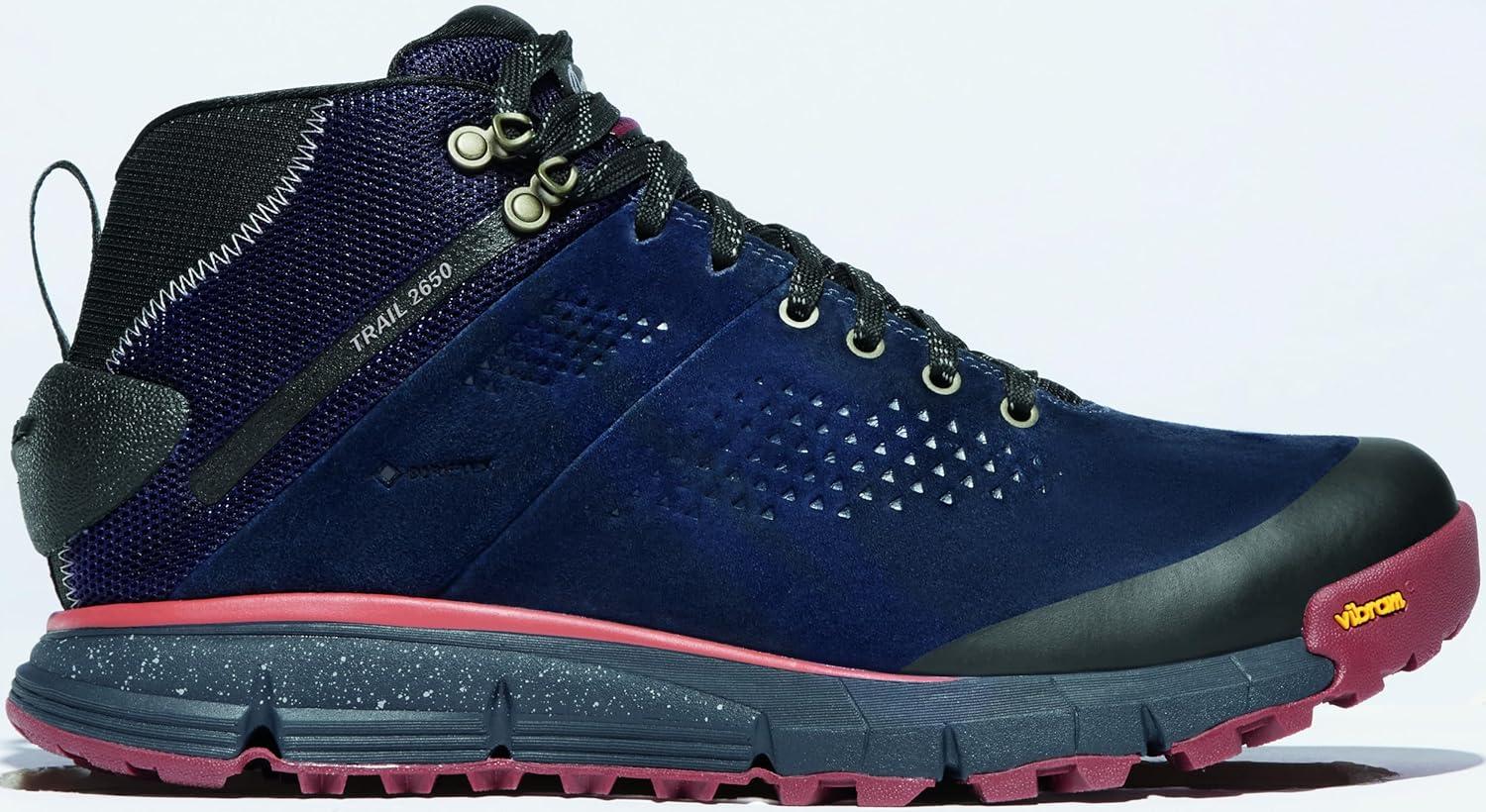 imageDanner Trail 2650 GoreTex Mid 4quot Waterproof Hiking Shoes for Men Suede and Textile Upper with Comfort Footbed EXO Heel System ampamp Traction OutsoleBlack