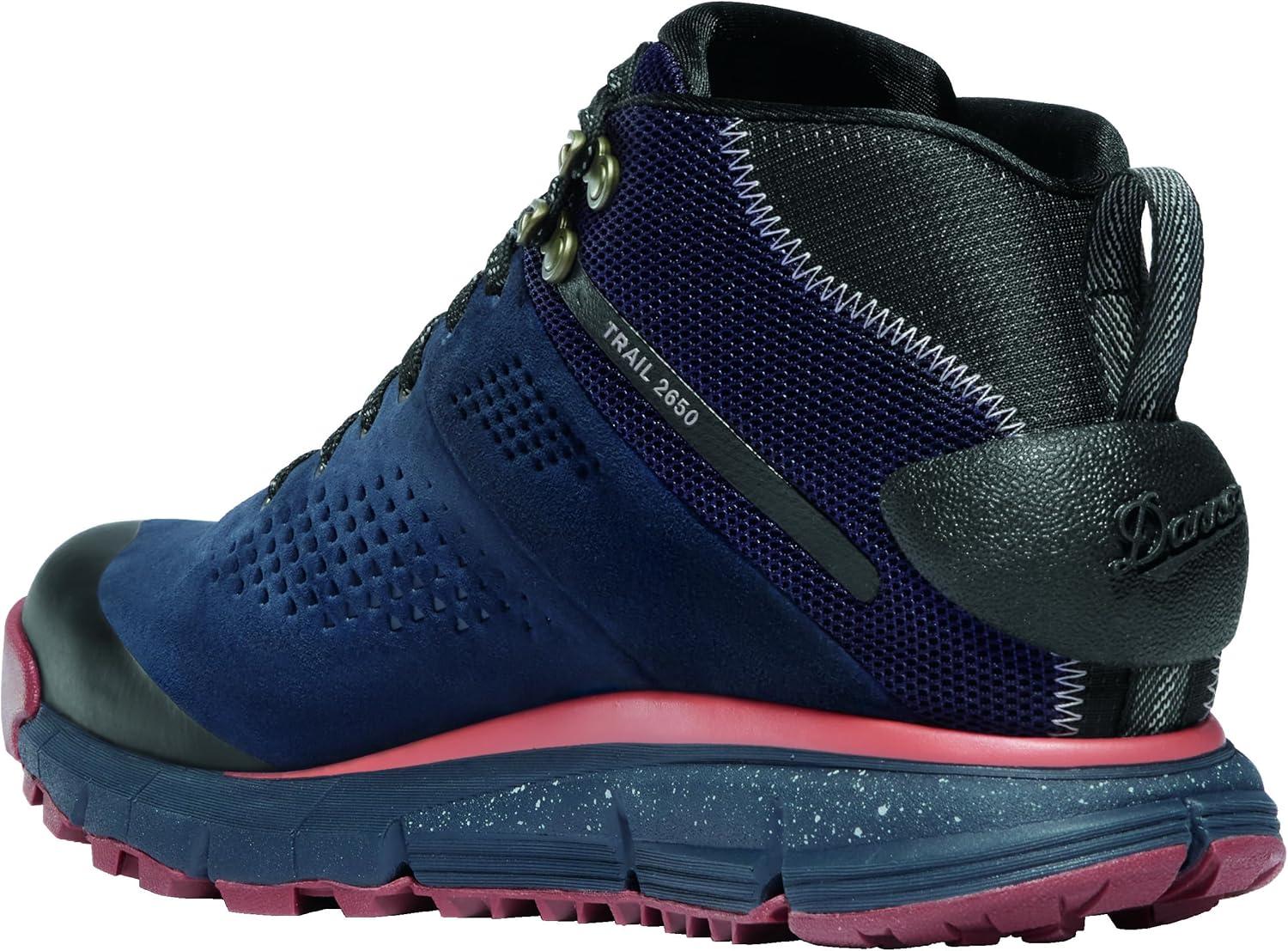 imageDanner Trail 2650 GoreTex Mid 4quot Waterproof Hiking Shoes for Men Suede and Textile Upper with Comfort Footbed EXO Heel System ampamp Traction OutsoleBlack