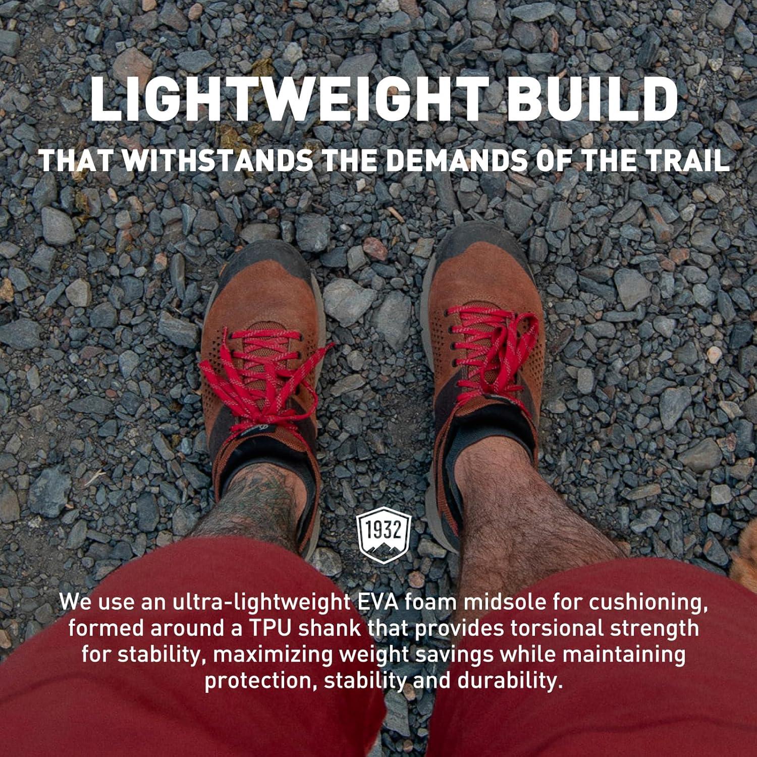 imageDanner Trail 2650 Hiking Shoes for Men Durable Suede Lightweight Textile with Breathable Mesh Lining Ortholite Footbed ampamp Vibram Traction OutsoleTimber WolfBone Brown