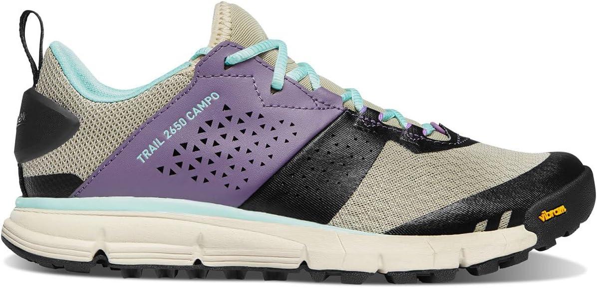 imageDanner Womens Trail 2650 Campo 3quot Hiking Shoes Lightweight Breathable ShockAbsorbing Vibram Megagrip OutsoleBirchGrape