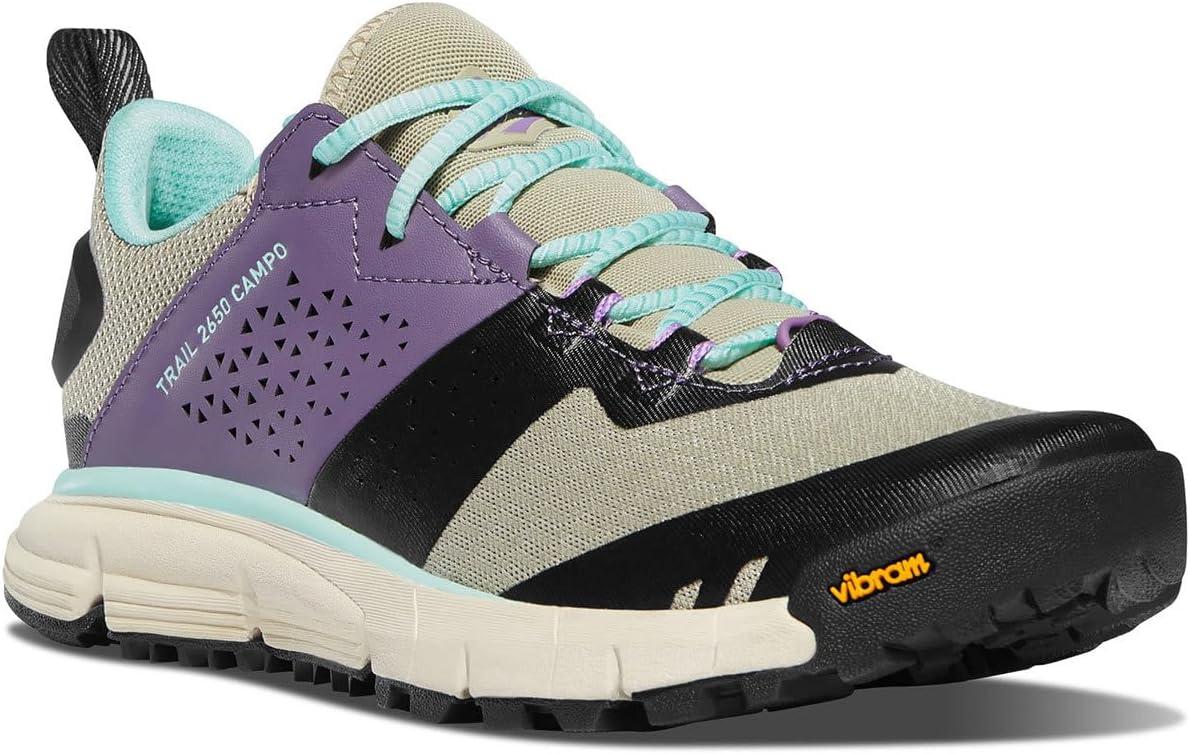 imageDanner Womens Trail 2650 Campo 3quot Hiking Shoes Lightweight Breathable ShockAbsorbing Vibram Megagrip OutsoleBirchGrape