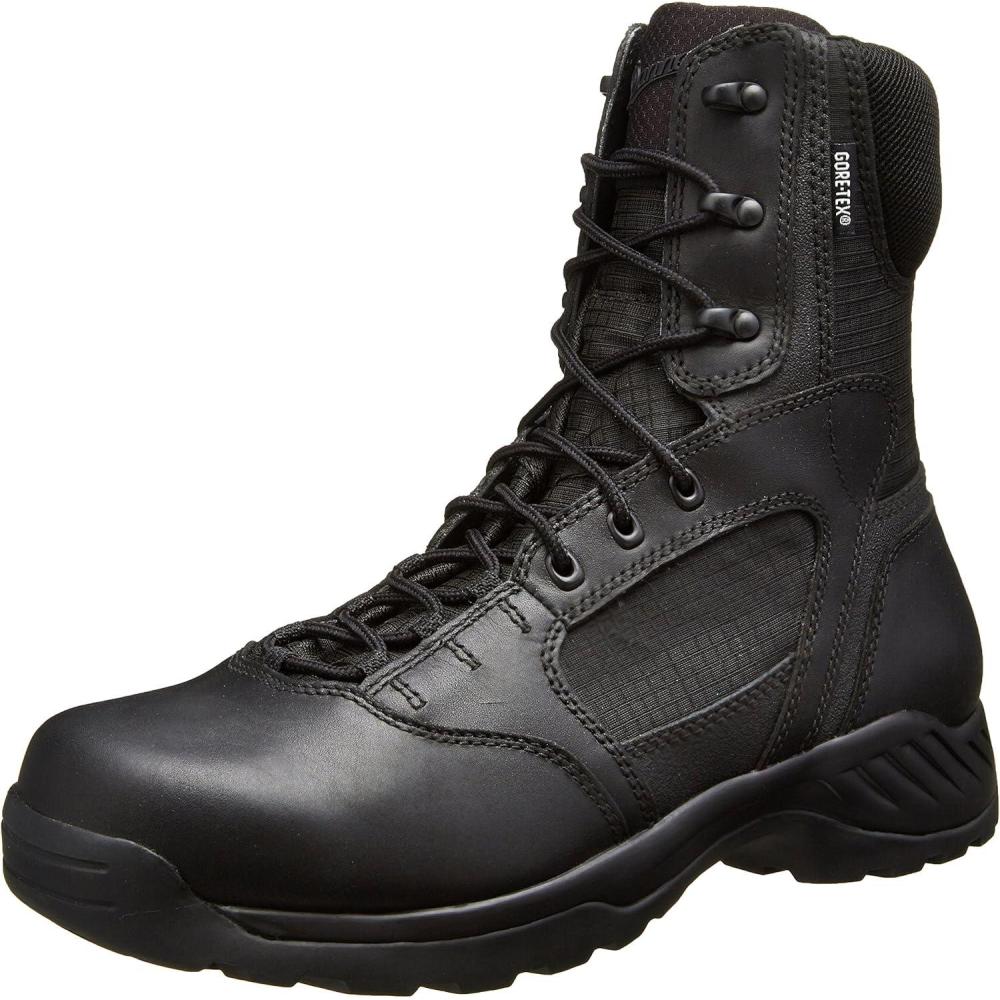 imageDanner Kinetic 8quot Waterproof Tactical Boots for Men Polishable FullGrain Leather and Ripstop Nylon DualDensity Footbed ampamp SlipResistant OutsoleBlack