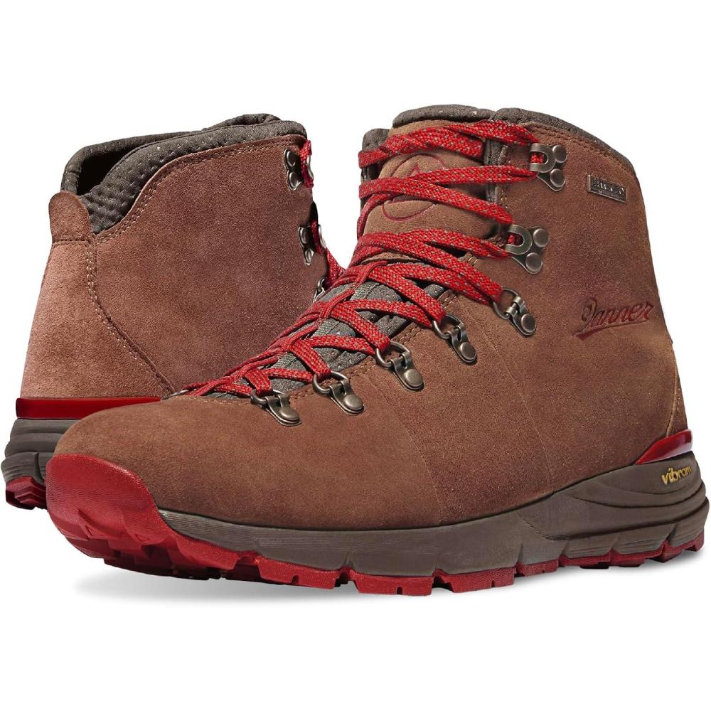 imageDanner Mens Mountain 600 45quot Hiking BootBrownRed