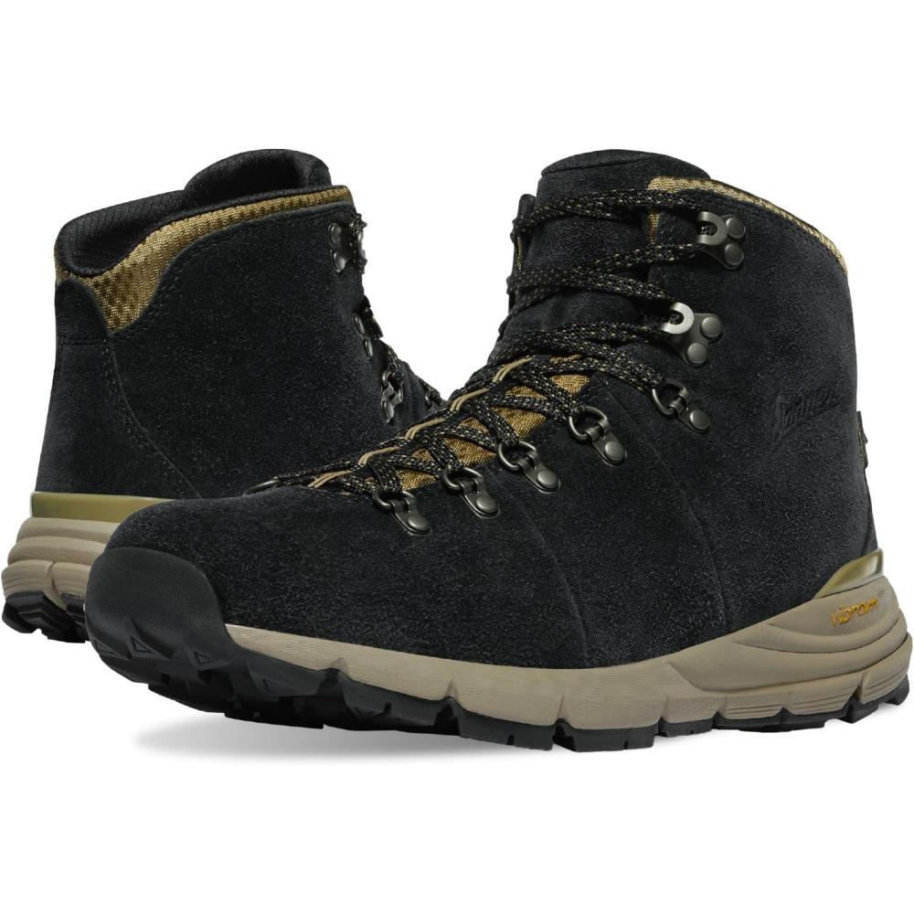 imageDanner Mountain 600 Hiking Boots for Women Waterproof Durable Suede Upper Breathable Lining TripleDensity Footbed ampamp Vibram Traction OutsoleBlackKhaki
