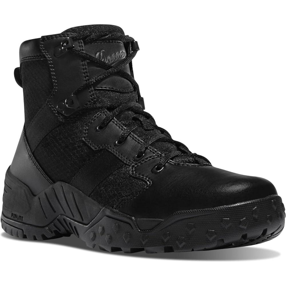 imageDanner Scorch 6 SideZip Tactical Boots for Men Breathable Lightweight Leather and Textile with ShockAbsorbing Midsole and Traction OutsoleBlack