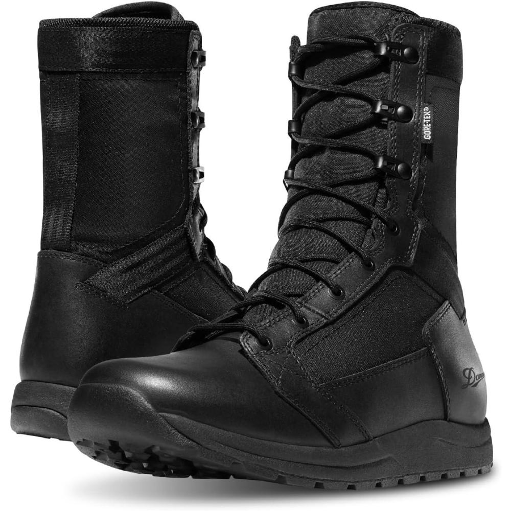 imageDanner Tachyon GoreTex 8quot Tactical Boots for Men Waterproof FullGrain Leather ampamp 500D Nylon with Speed Lace Comfort Footbed and Non Slip Traction OutsoleBlack Full Grain