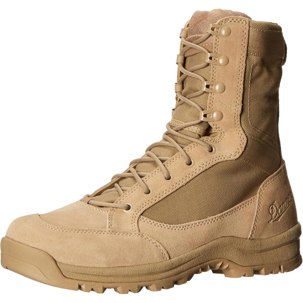 imageDanner Tanicus Military Boots for Men Made with RoughOut Leather and 1000D Nylon with SlipResistant Outsole and Comfort Footbed AR 6701 CertifiedTan