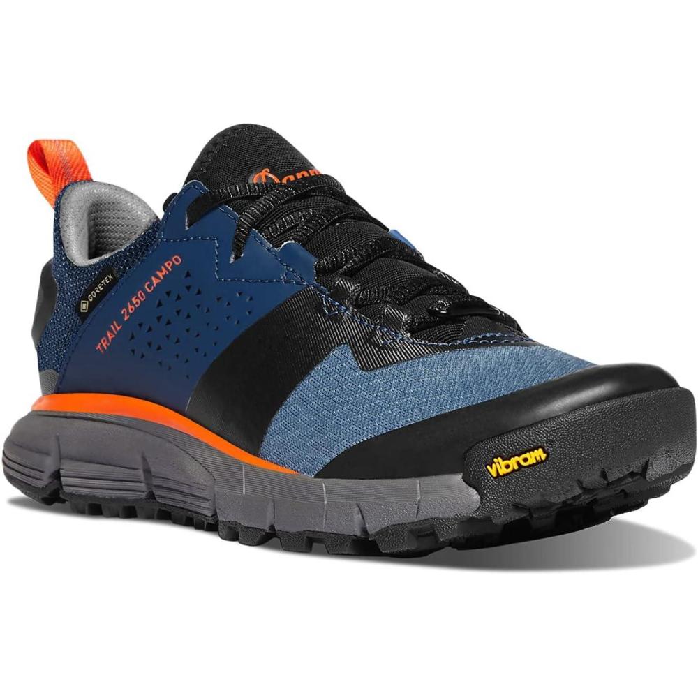imageDanner Trail 2650 3 Hiking Shoes for Women Durable Suede ampamp Textile Upper with Breathable Mesh Lining Ortholite Footbed ampamp Vibram Traction OutsoleBlueOrange