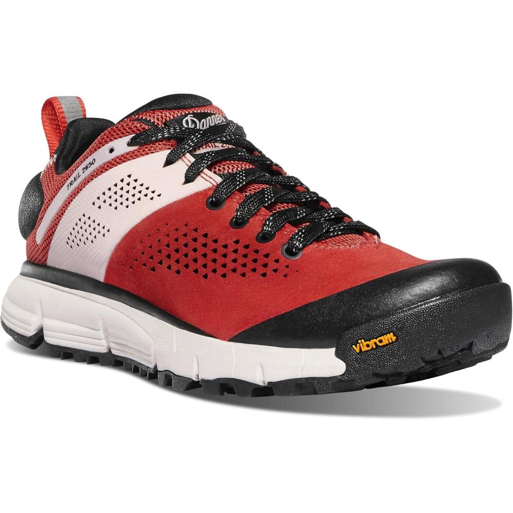 imageDanner Trail 2650 3 Hiking Shoes for Women Durable Suede ampamp Textile Upper with Breathable Mesh Lining Ortholite Footbed ampamp Vibram Traction OutsoleHot Sauce
