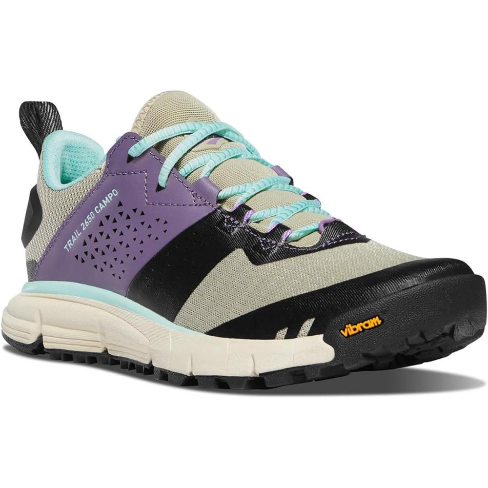 imageDanner Womens Trail 2650 Campo 3quot Hiking Shoes Lightweight Breathable ShockAbsorbing Vibram Megagrip OutsoleBirchGrape