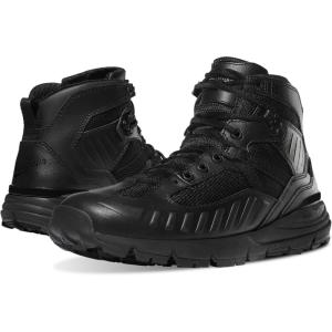 Danner FullBore 4.5” Waterproof Black Tactical Boots for Men – Full-Grain Leather & Mesh, with Shock-Absorbing Midsole & Slip-Resistant Outsole(Black)