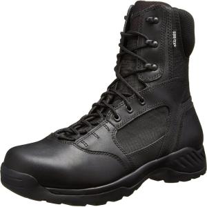 Danner Kinetic 8″ Waterproof Tactical Boots for Men – Polishable Full-Grain Leather and Ripstop Nylon, Dual-Density Footbed & Slip-Resistant Outsole(Black)