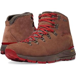 Danner Mountain 600 Hiking Boots for Women – Waterproof, Durable Suede Upper, Breathable Lining, Triple-Density Footbed & Vibram Traction Outsole(Brown/Red)