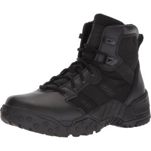 Danner Scorch 6” Side-Zip Tactical Boots for Men – Breathable, Lightweight Leather and Textile with Shock-Absorbing Midsole, and Traction Outsole(Black Hot)