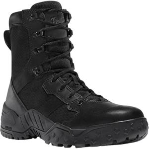 Danner Scorch 8″ Side-Zip Tactical Boots for Men – Leather and Textile with Breathable Mesh Lining, Comfort Footbed, and Traction Outsole(Black)