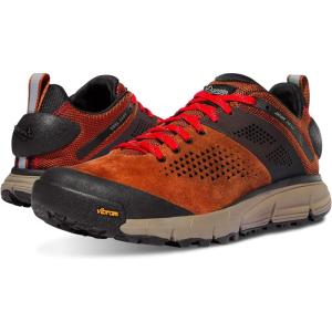 Danner Trail 2650 Hiking Shoes for Men – Durable Suede, Lightweight Textile with Breathable Mesh Lining, Ortholite Footbed & Vibram Traction Outsole(Brown/Red)