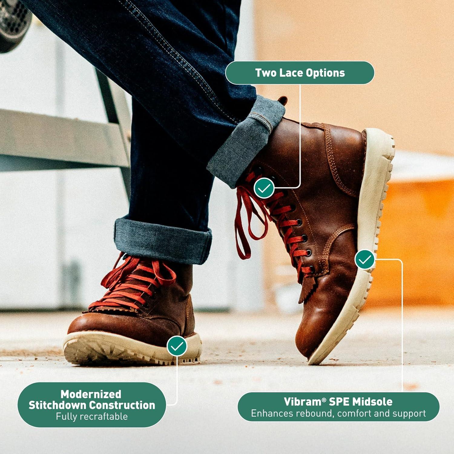 imageDanner Logger 917 6quot Waterproof Hiking Boots for Men FullGrain Leather with Breathable GoreTex Vibram SPE Midsole and 917 Traction OutsoleBlack