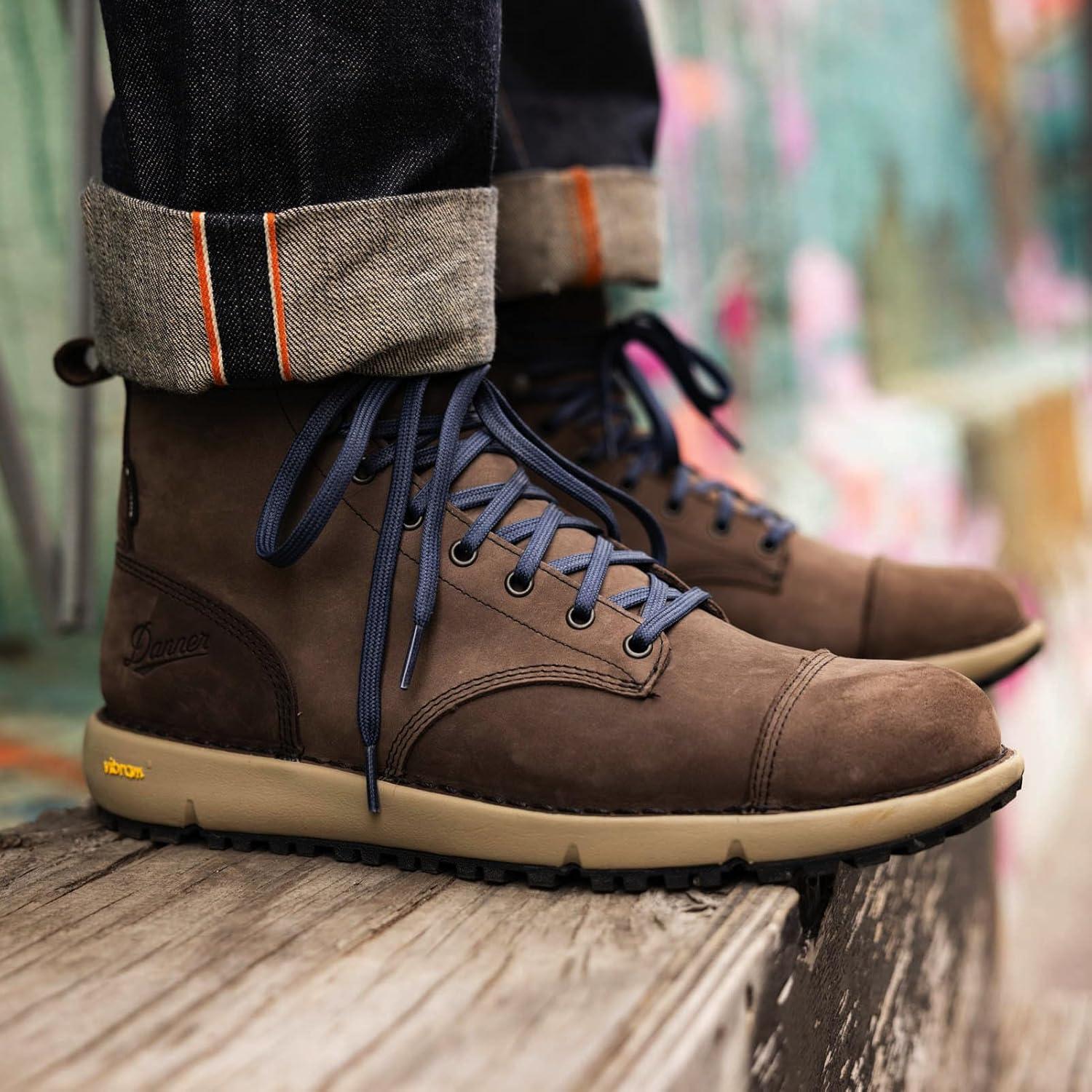 imageDanner Logger 917 6quot Waterproof Hiking Boots for Men FullGrain Leather with Breathable GoreTex Vibram SPE Midsole and 917 Traction OutsoleCap Toe Bracken