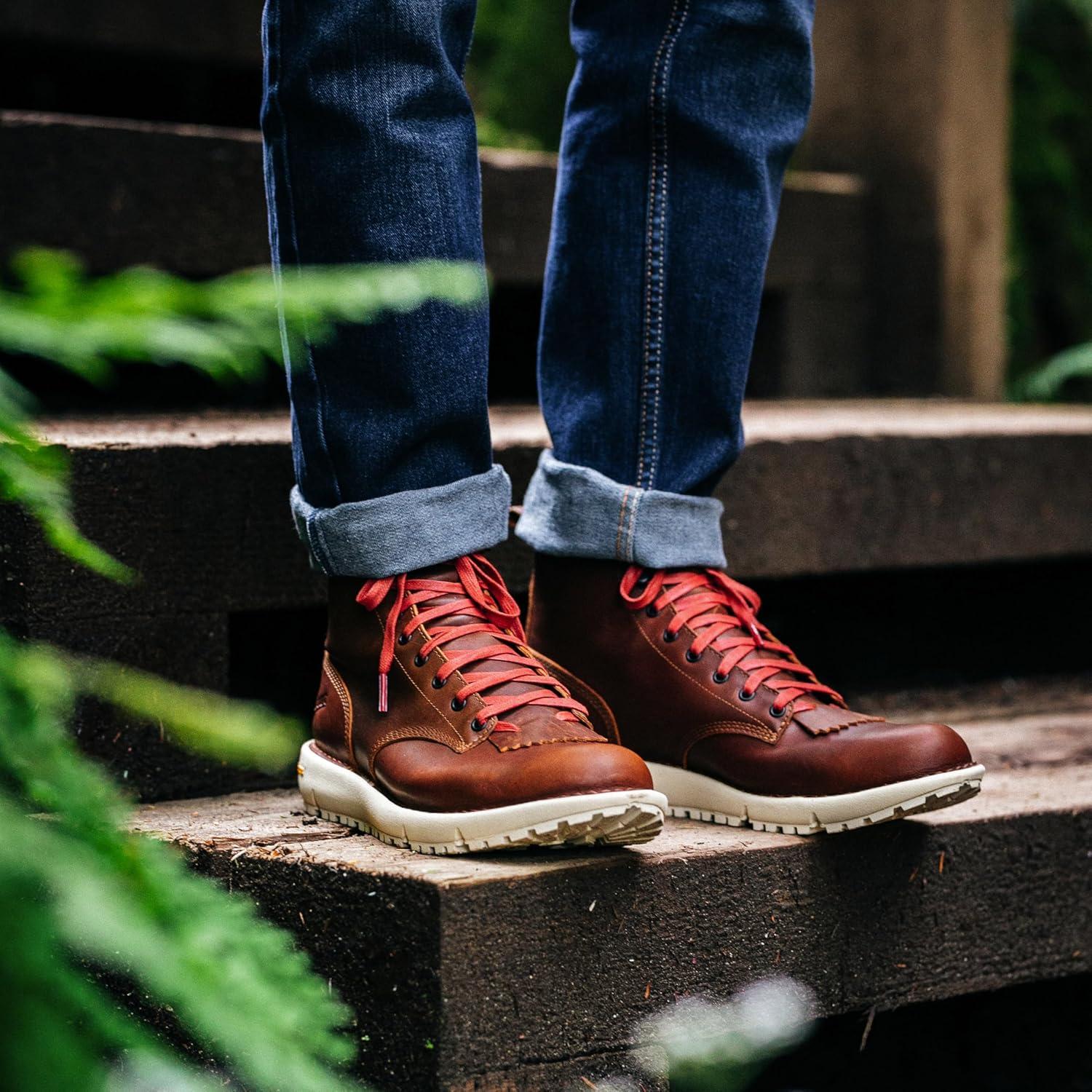 imageDanner Logger 917 6quot Waterproof Hiking Boots for Men FullGrain Leather with Breathable GoreTex Vibram SPE Midsole and 917 Traction OutsoleMonks Robe