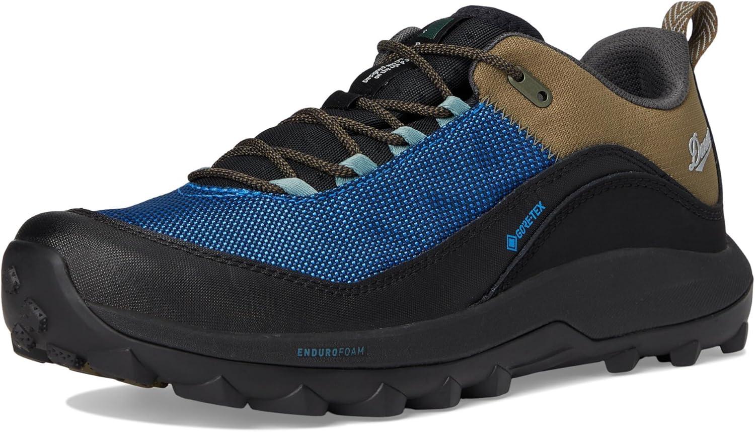 imageDanner Mens N45 3quot Low Hiking BootsJet BlackImperial Blue