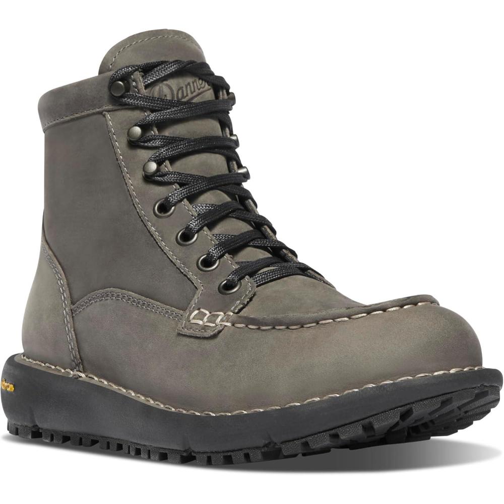 imageDanner Logger 917 Waterproof Moc Toe Work Boots for Women  Nubuck Leather with Breathable GoreTex Vibram SPE Midsole and 917 Traction OutsoleCharcoal